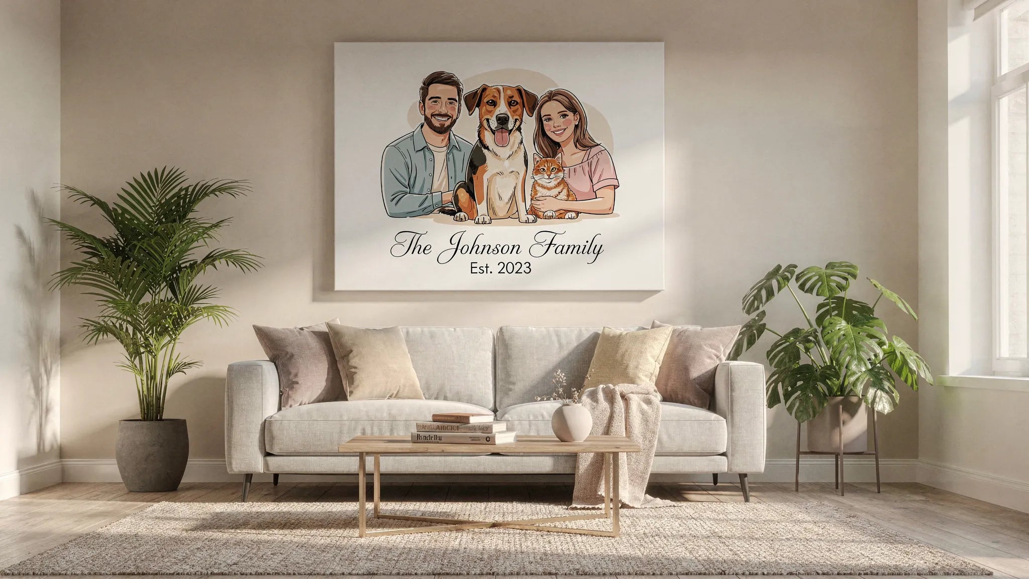 Familien Leinwand mit Haustieren: Motivideen für alle