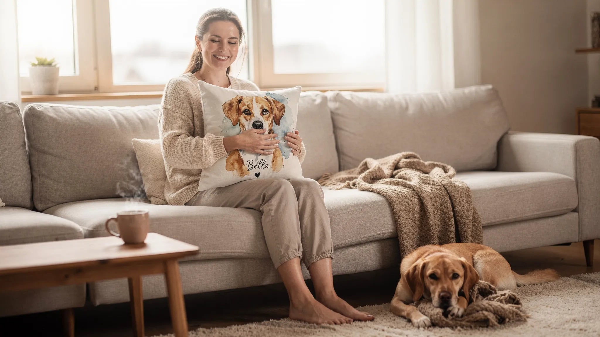 Kissen mit Hundefoto bedrucken: Kuschelige Geschenkidee