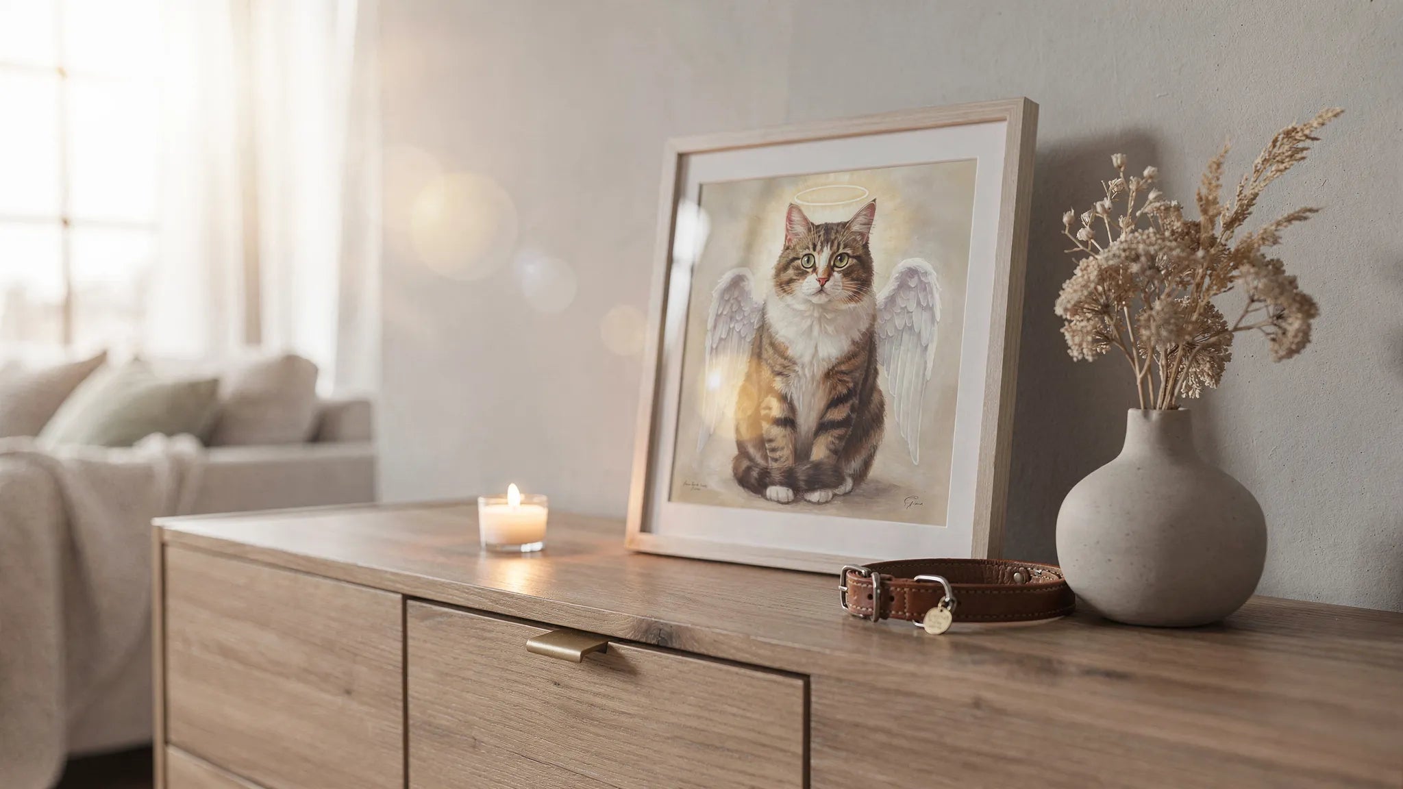Katze Engel Portrait: Sanfte Erinnerung gestalten