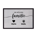 Fußmatte mit Gummirand Familie