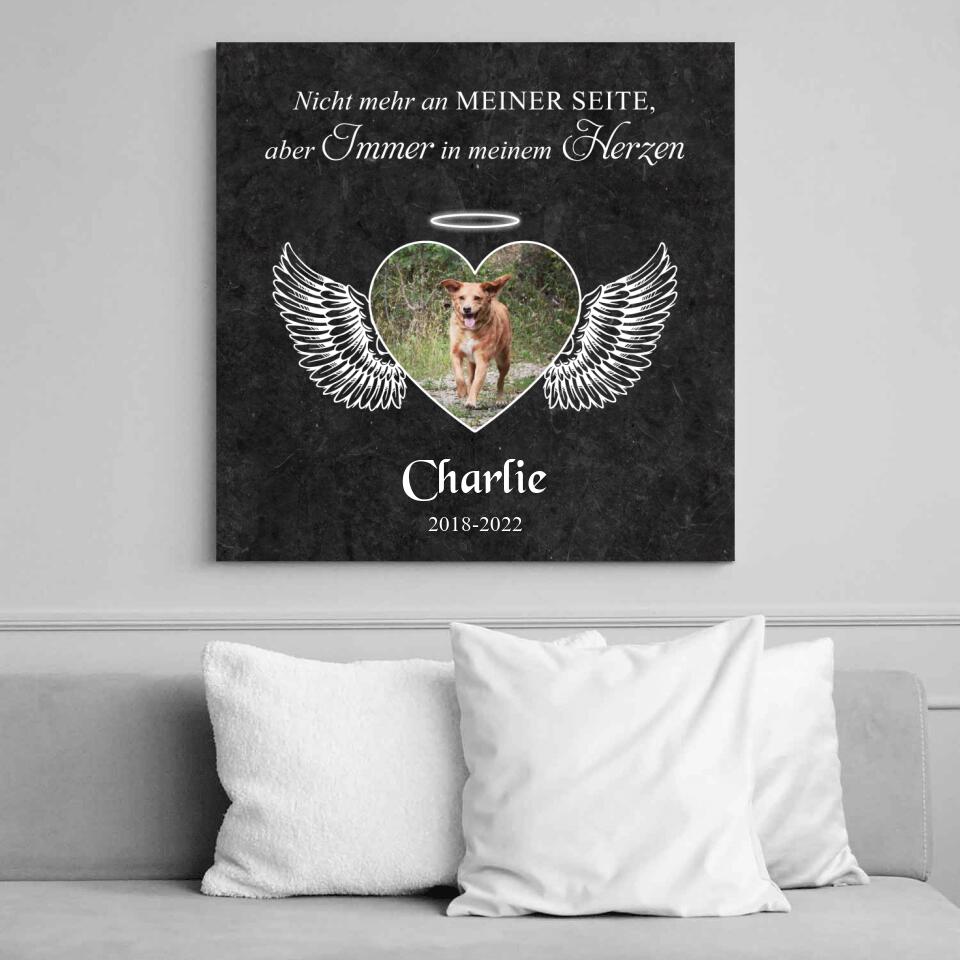 Gepersonaliseerd canvas - Herdenkingshart voor een engel