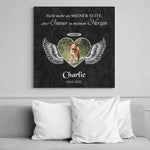 Gepersonaliseerd canvas - Herdenkingshart voor een engel