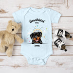 Beschermd door - Gepersonaliseerde babyromper - Kort - Hond & Kat 