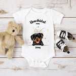 Beschermd door - Gepersonaliseerde babyromper - Kort - Hond & Kat 