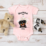 Beschermd door - Gepersonaliseerde babyromper - Kort - Hond & Kat 
