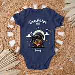 Beschermd door - Gepersonaliseerde babyromper - Kort - Hond & Kat 