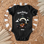 Beschermd door - Gepersonaliseerde babyromper - Kort - Hond & Kat 