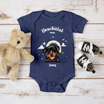 Beschermd door - Gepersonaliseerde babyromper - Kort - Hond & Kat 