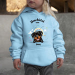 Beschermd door - Gepersonaliseerde kinderhoodie - Hond & Kat - Meerdere kleuren