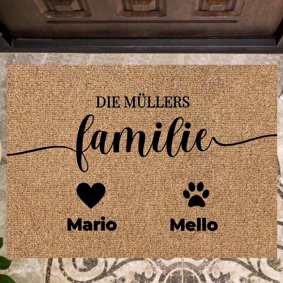 Familie - Gepersonaliseerde deurmat