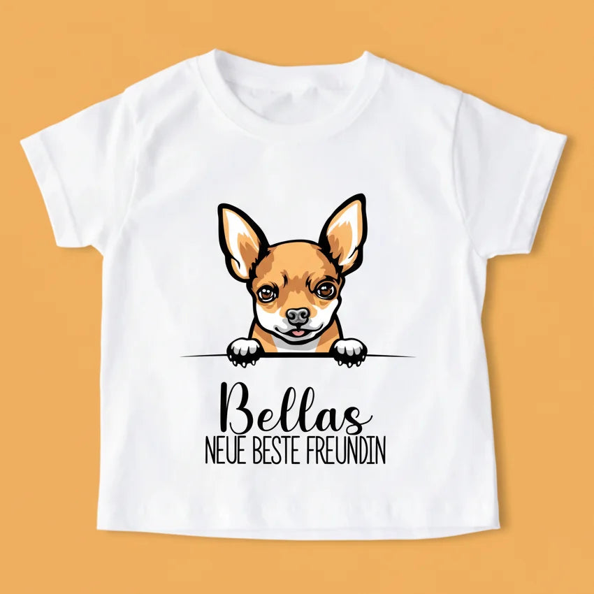 Nieuwe beste vriend - Gepersonaliseerd baby-T-shirt met huisdier
