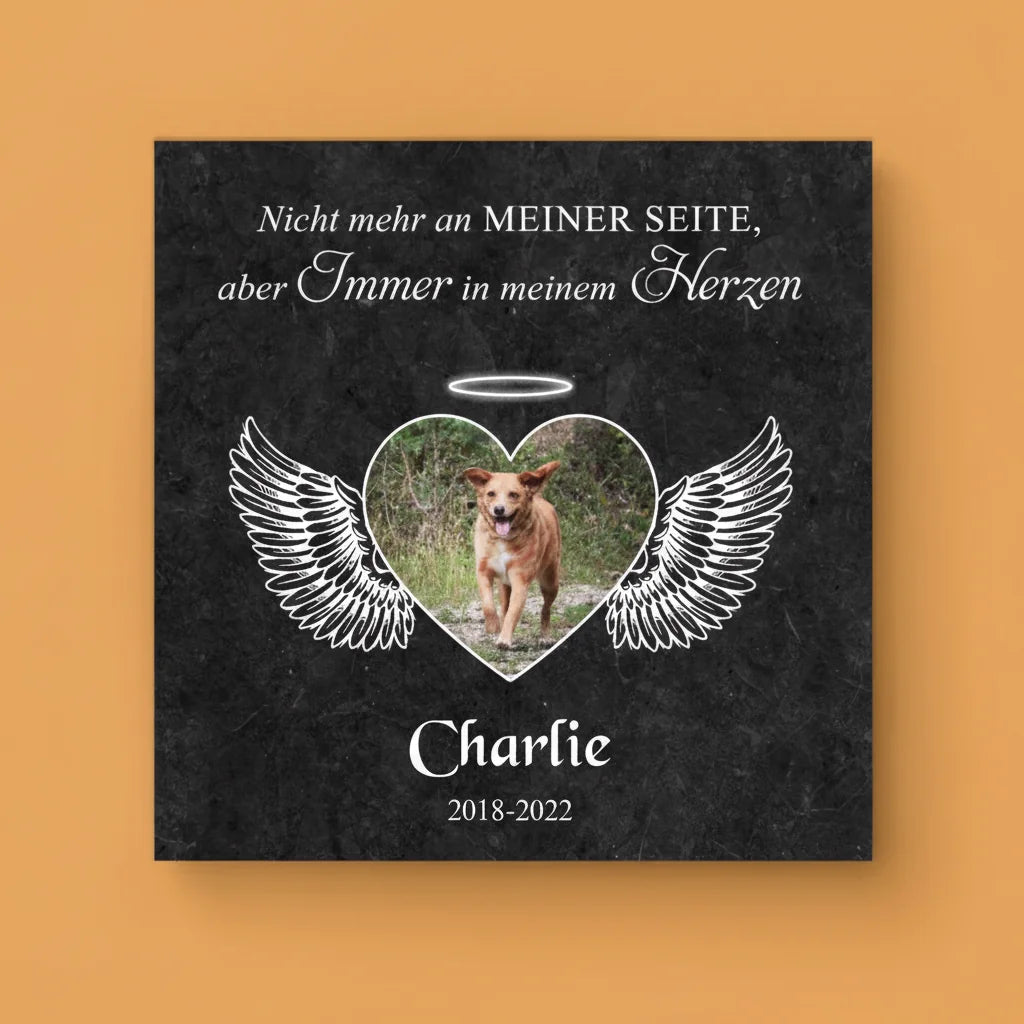 Gepersonaliseerd canvas - Herdenkingshart voor een engel