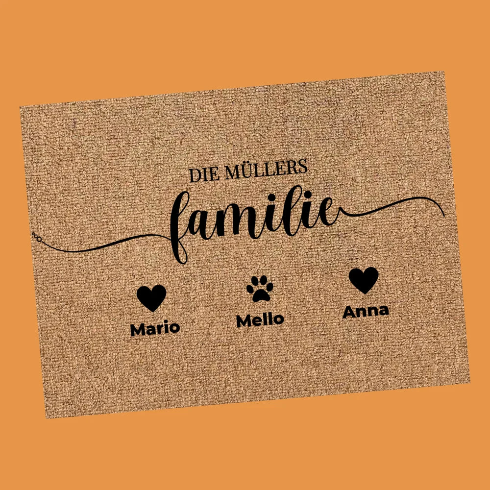 Familie - Gepersonaliseerde deurmat