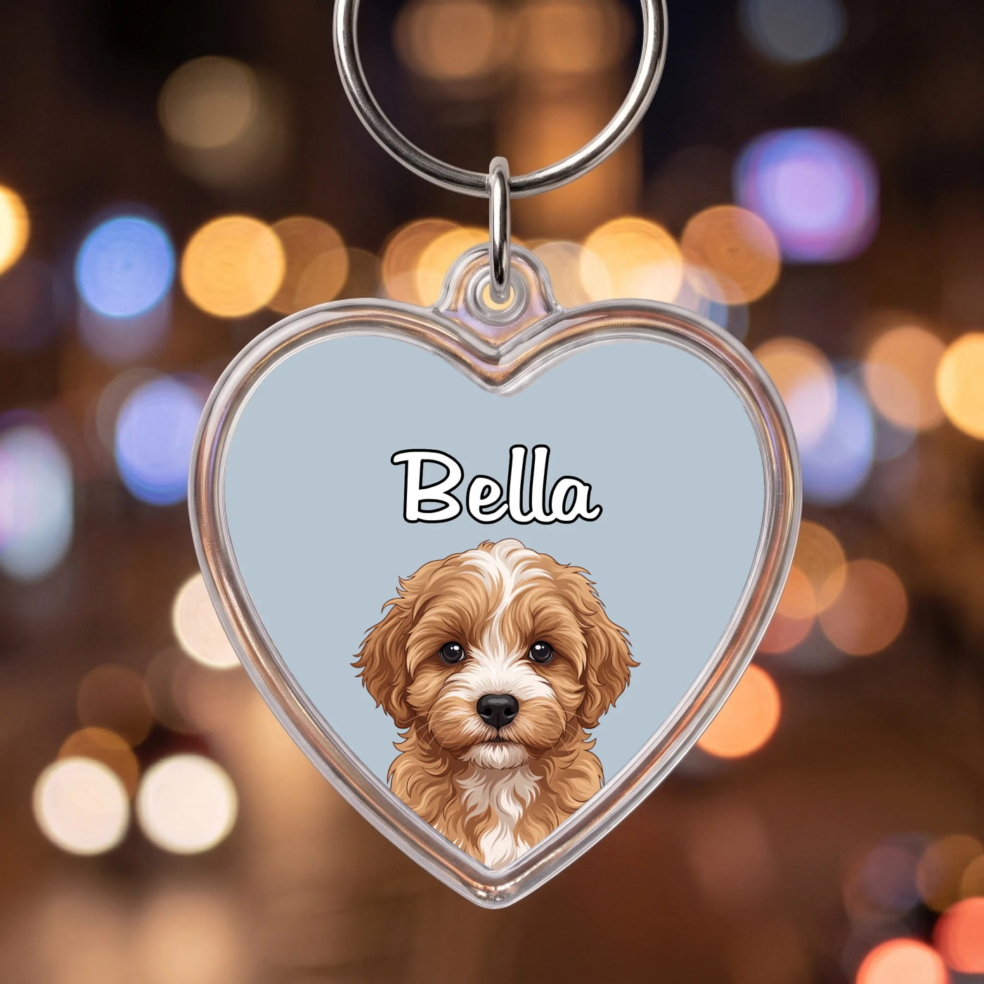 Heart Keyring cut out mockup 3