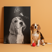 Gepersonaliseerde portretposter en canvas - Exclusieve stijl van Butterfly Angel 