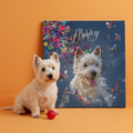 Gepersonaliseerde portretposter en canvas - Vlinderstijl