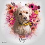 Gepersonaliseerd portret - Bloemenengelstijl