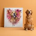 Gepersonaliseerde portretposter en canvas - Bloemenengelstijl