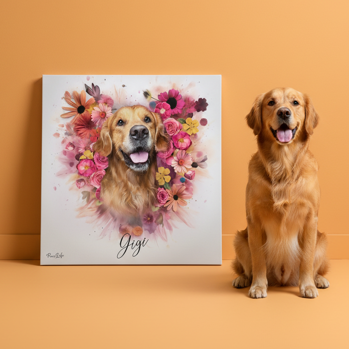 Gepersonaliseerd portret - Bloemenengelstijl