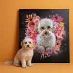 Gepersonaliseerd portret - Bloemenengelstijl