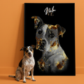 Gepersonaliseerde portretposter en canvas - Gouden stijl