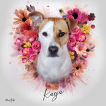 Gepersonaliseerd portret - Bloemenengelstijl