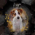 Gepersonaliseerd portret - Gouden aquarelstijl 