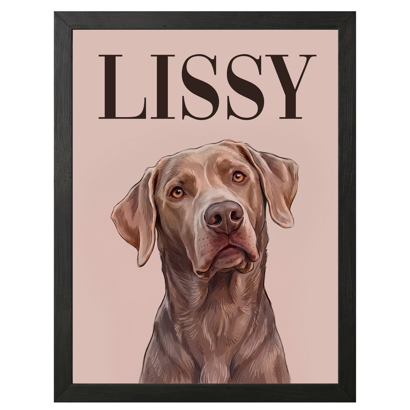 Gepersonaliseerde portretposter en canvas - Maanstijl 