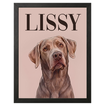 Gepersonaliseerde portretposter en canvas - Maanstijl 