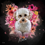 Gepersonaliseerd portret - Bloemenengelstijl