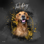 Gepersonaliseerd portret - Gouden aquarelstijl 