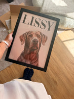 Gepersonaliseerde portretposter en canvas - Maanstijl 