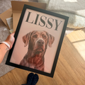 Gepersonaliseerde portretposter en canvas - Maanstijl 