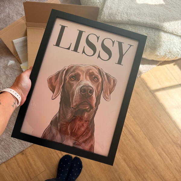 Gepersonaliseerde portretposter en canvas - Maanstijl 