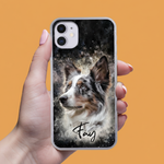 Gepersonaliseerd telefoonhoesje met portret – aquarelstijl 