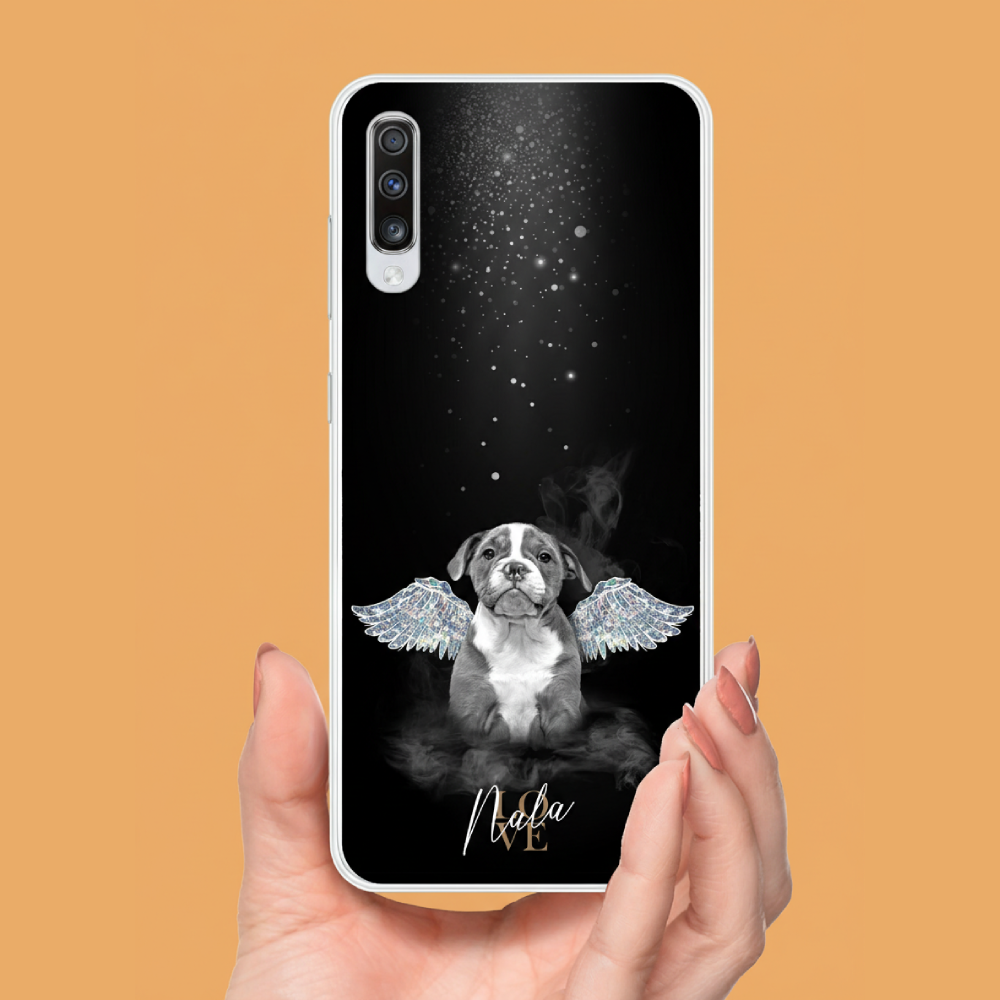 Gepersonaliseerd telefoonhoesje met portret – Diamantstijl