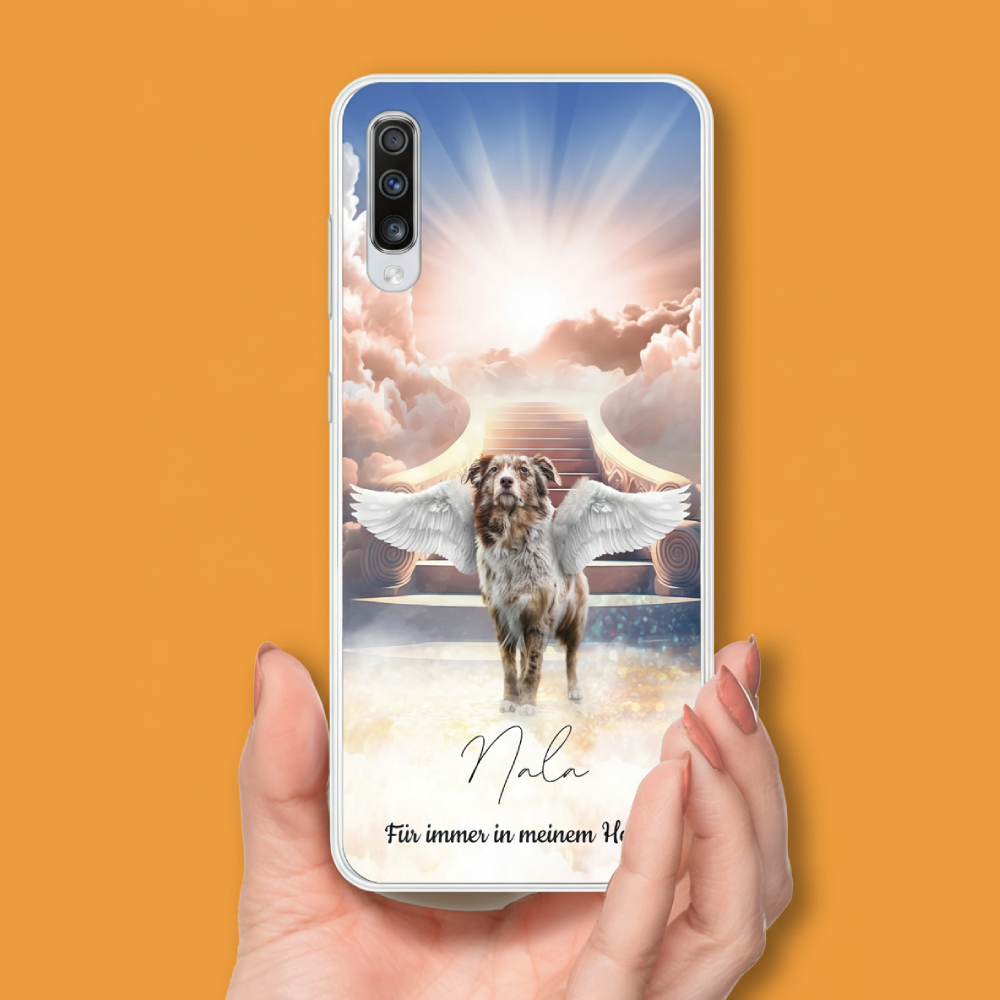 Gepersonaliseerd telefoonhoesje met portret – Hemelse Engelstijl
