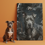 Gepersonaliseerde portretposter en canvas - Rookstijl 