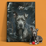 Gepersonaliseerde portretposter en canvas - Rookstijl 