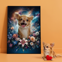 Gepersonaliseerde portretposter en canvas - Universe-stijl 