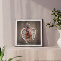 Gepersonaliseerde portretposter en canvas - Engel in aquarelstijl