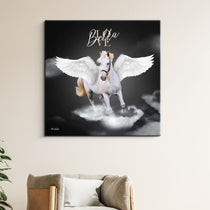 Gepersonaliseerde portretposter en canvas - Witte Engelstijl 