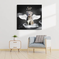 Gepersonaliseerde portretposter en canvas - Witte Engelstijl 