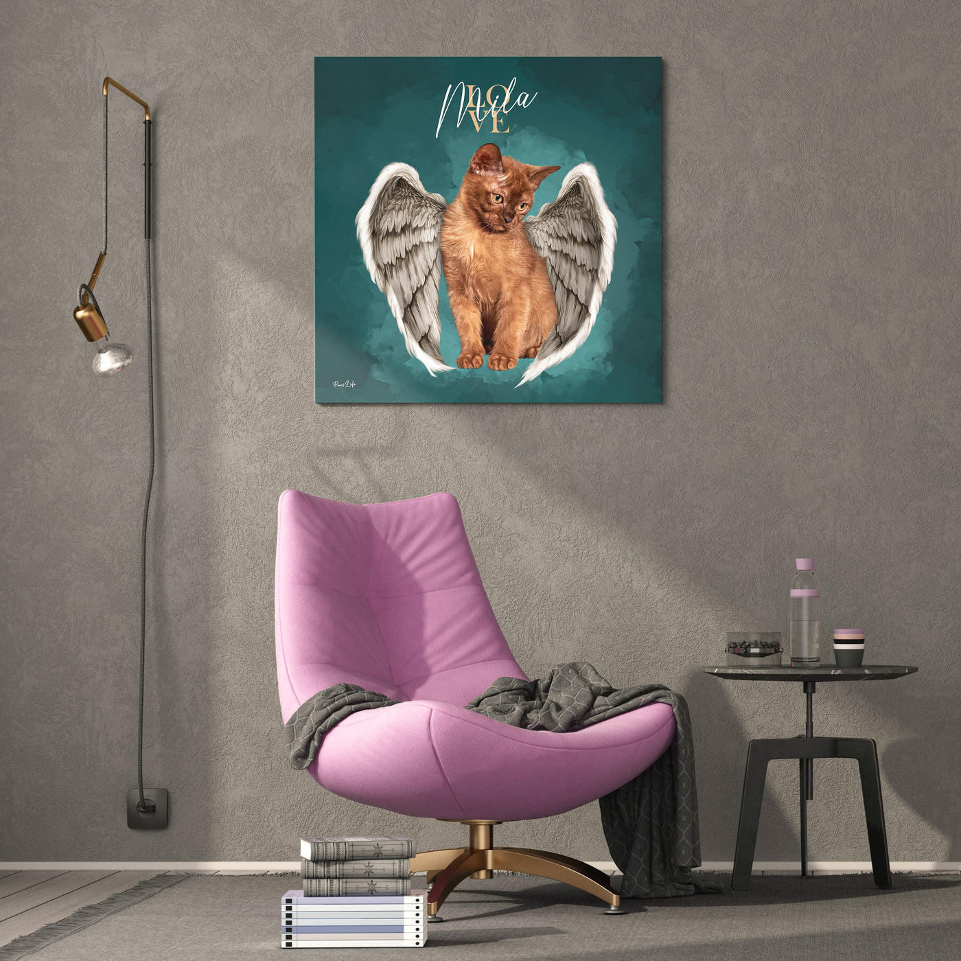 Gepersonaliseerd portret - Engel in aquarelstijl