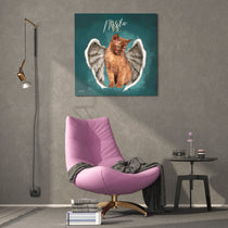 Gepersonaliseerde portretposter en canvas - Engel in aquarelstijl