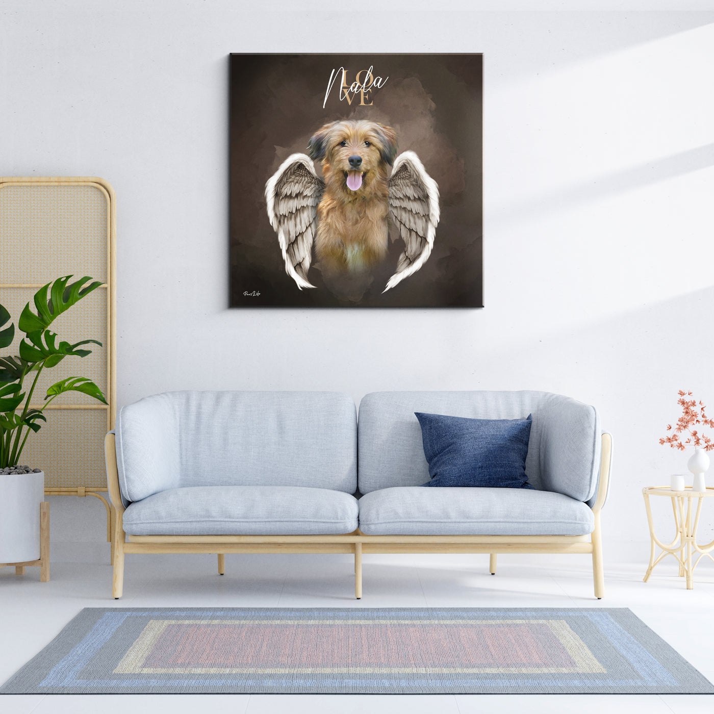 Gepersonaliseerd portret - Engel in aquarelstijl