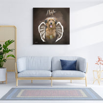 Gepersonaliseerde portretposter en canvas - Engel in aquarelstijl