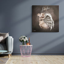 Gepersonaliseerde portretposter en canvas - Engel in aquarelstijl