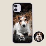 Gepersonaliseerd telefoonhoesje met portret – aquarelstijl 