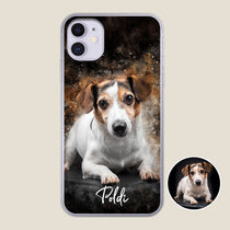 Gepersonaliseerde telefoonhoes met portret – Aquarelstijl 